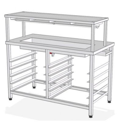 Стол фасовочный пристенный ROBOLABS СФ-140Т